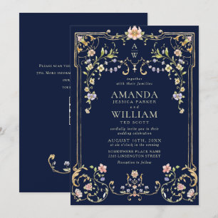 Invitation Mariage de charpente florale de Grace Orné Victori