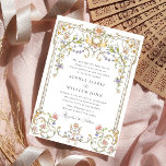 Invitation Mariage de charpente florale de Grace Orné Victori<br><div class="desc">Pour plus de personnalisation,  cliquez sur "Personnaliser ce modèle",  puis sur "Modifier à l'aide de l'outil de conception". Élégant éditable facile à utiliser modèles mariage,  plus d'articles disponibles dans le magasin (invitations,  rsvp,  cartes de remerciements,  papeterie & décoration). Si vous avez besoin d'aide ou d'articles correspondants,  veuillez me contacter.</div>