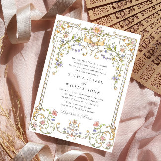Invitation Mariage de charpente florale de Grace Orné Victori