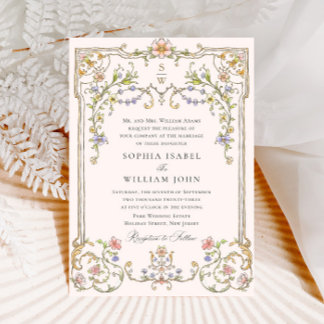 Invitation Mariage de charpente florale de Grace Orné Victori