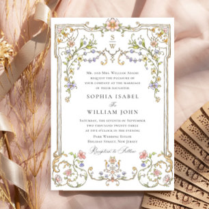 Invitation Mariage de charpente florale de Grace Orné Victori