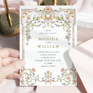 Invitation Mariage de charpente florale de Grace Orné Victori