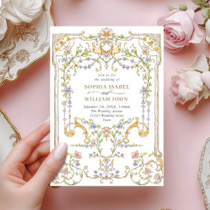 Invitation Mariage de charpente florale de Grace Orné Victori