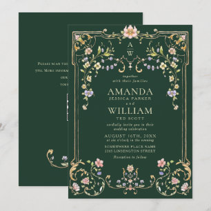 Invitation Mariage de charpente florale de Grace Orné Victori