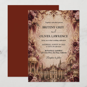 Invitation Mariage de Château de Rêve Élégant et Féerique