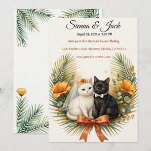 Invitation Mariage de chats californiens