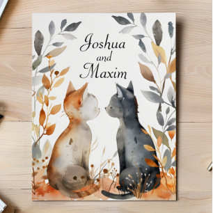 Invitation Mariage de chats d'automne