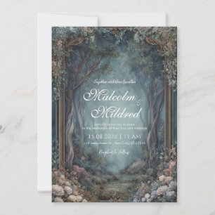 Invitation Mariage de chemin de bois enchanté