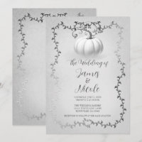 Mariage de citrouille de conte de fée argent et bl
