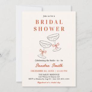 Invitation Mariage de Cocktail Dessiné à la Main