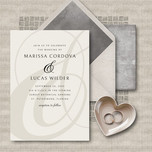 Invitation Mariage de code QR du script d'esperluette de cham (Créateur téléchargé)