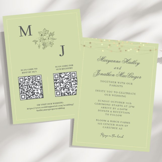 Invitation Mariage de code QR écologique (Créateur téléchargé)