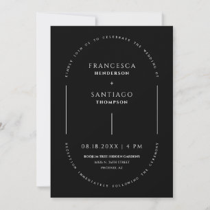 Invitation Mariage de code QR noir et blanc