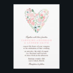 Invitation Mariage de coeur floral moderne<br><div class="desc">Les invitations de mariage modernes et élégantes,  parfaites pour un mariage de printemps ou d'été,  illustrent parfaitement un coeur fleuri. Visitez notre magasin pour plus d'options de couleurs et de produits assortis.</div>