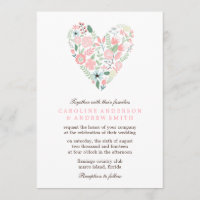 Mariage de coeur floral moderne