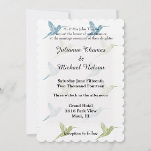 Invitation Mariage de colibris