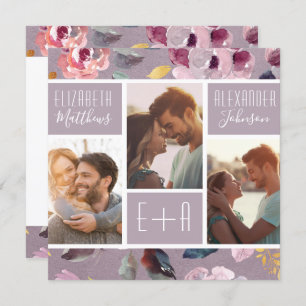 Invitation Mariage de collection de photos florales Lilac mod