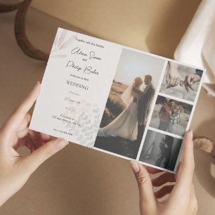 Invitation Mariage de collection photo minimaliste Boho
