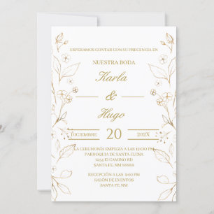 Invitation Mariage de congé d'or
