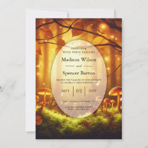 Invitation Mariage de conte de fées dans une forêt d'ambre ma