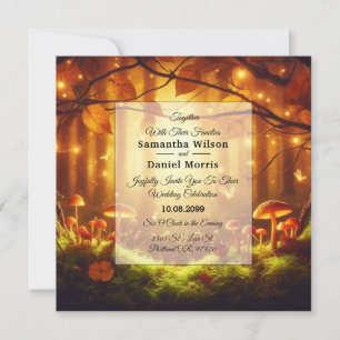 Invitation Mariage de conte de fées dans une forêt d'ambre ma