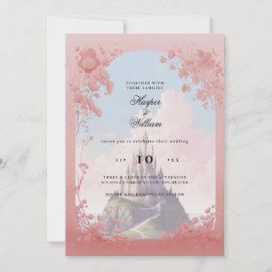 Invitation Mariage de conte de fées du château enchanté