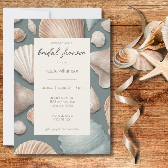 Invitation Mariage de Coquillages  (Créateur téléchargé)