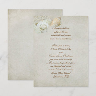 Invitation Mariage de coquillages tropicaux