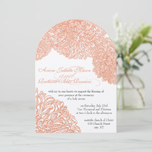 Invitation Mariage de corail Dahlia Peach