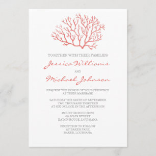 Invitation Mariage de Coral Beach