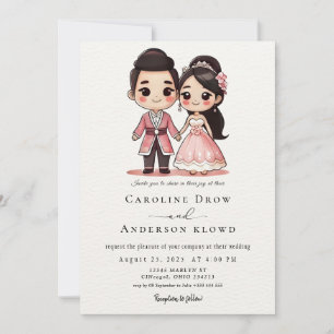 Invitation Mariage de Couple Anime