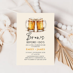 Invitation Mariage de couple décontracté bière enterrement de