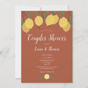 Invitation Mariage de Couple Pluie de Cadrans Citrons Terraco