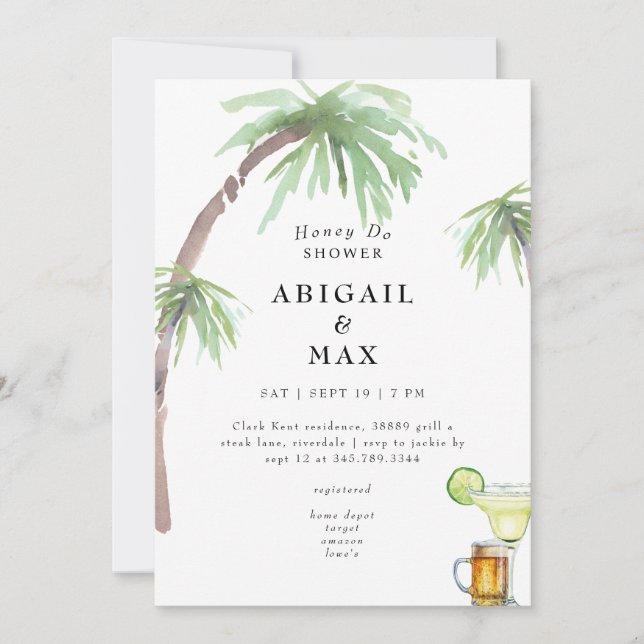 Invitation Mariage de couples Honey Do (Devant)