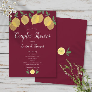 Invitation Mariage de couples Shower Lemons Bourgogne