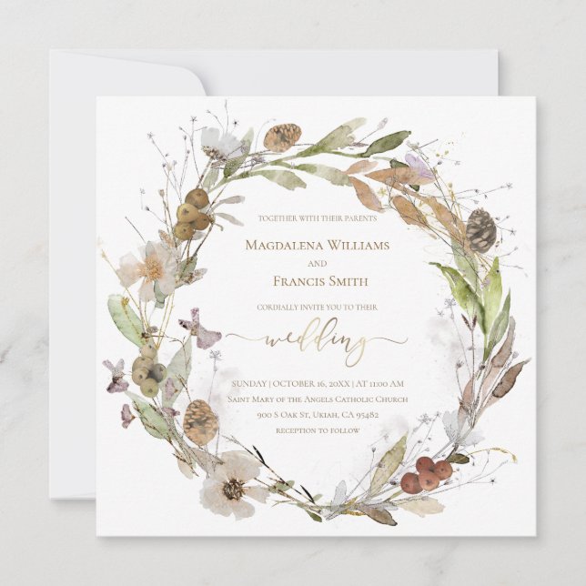 Invitation mariage de couronne (Devant)