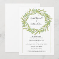 Mariage de couronnes vertes