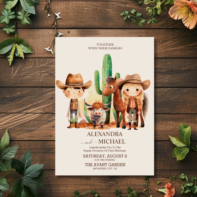 Invitation Mariage de cow-boy western rustique (Créateur téléchargé)