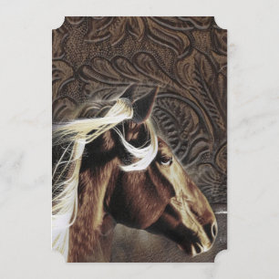 Invitation mariage de cowboy rustique western campagne cheval
