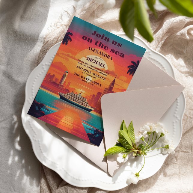 Invitation Mariage de croisière nautique de Floride Hawaii (Créateur téléchargé)