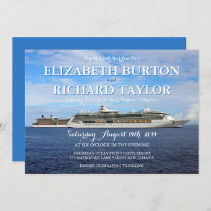 Invitation Mariage de croisière nautique de plage