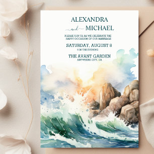 Invitation Mariage de croisière Tropical Seascape Beach