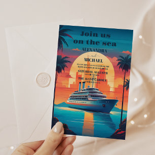 Invitation Mariage de croisière Tropical Seascape Beach