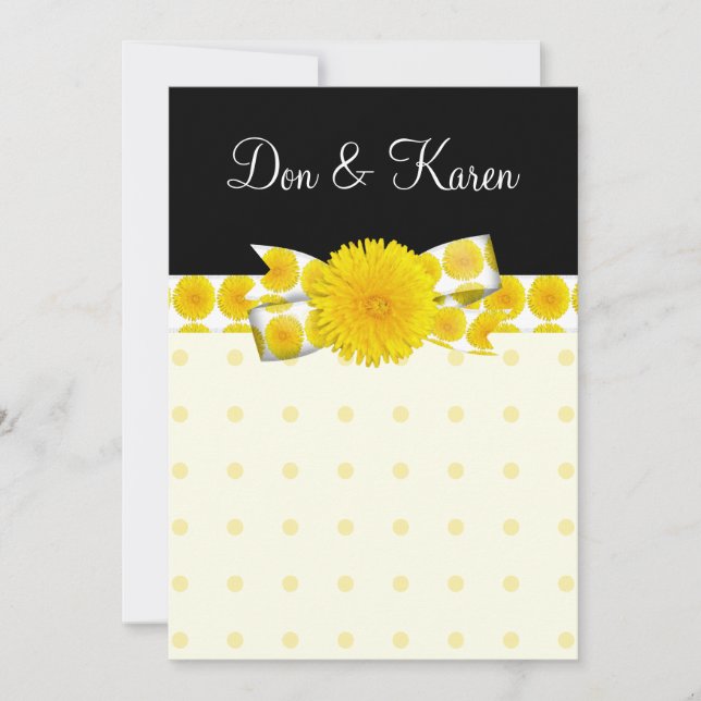 Invitation Mariage de Dandelion jaune printingtime (Devant)