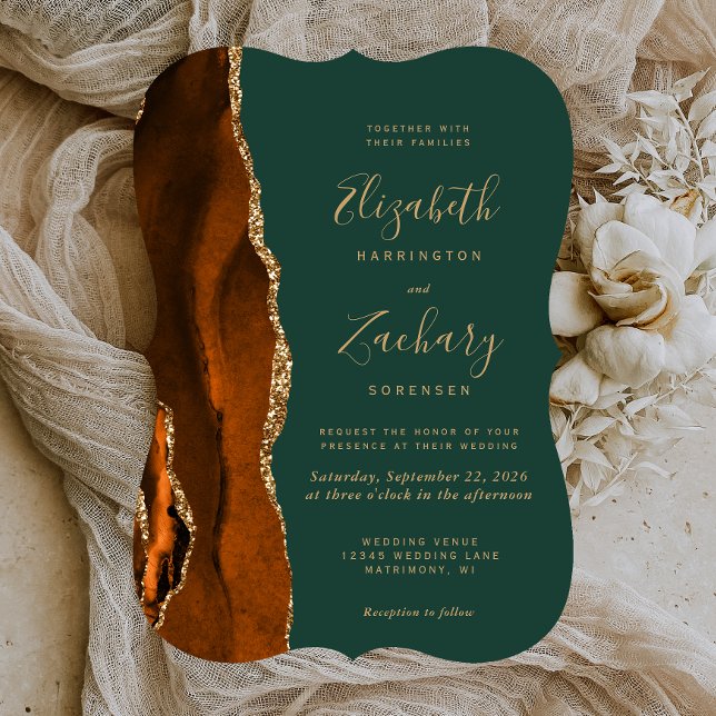 Invitation Mariage de  de porte vert foncé (Créateur téléchargé)