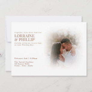 Invitation Mariage de dégradé de photo de moments heureux