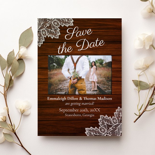 Invitation Mariage de dentelle Vintage (Créateur téléchargé)