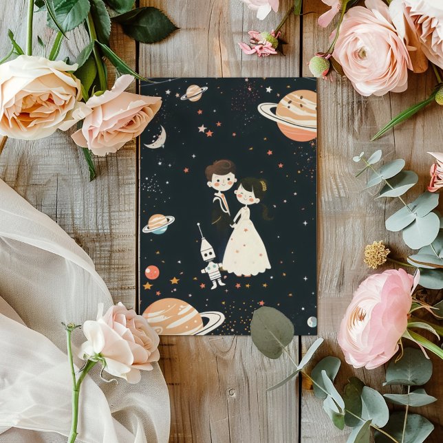 Invitation Mariage de dessin de Cosmos Science Fiction (Créateur téléchargé)