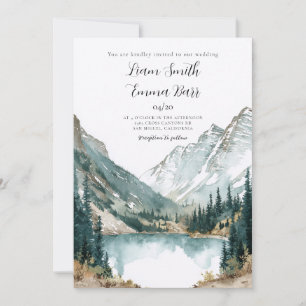 Invitation Mariage de destination à Aspen Colorado Mountain
