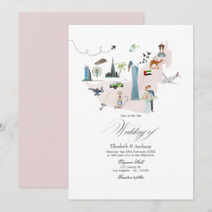 Invitation Mariage de destination à Dubaï aux Émirats arabes 